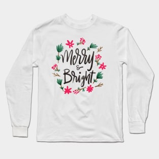 Merry and Bright, Holidays, Christmas Long Sleeve T-Shirt